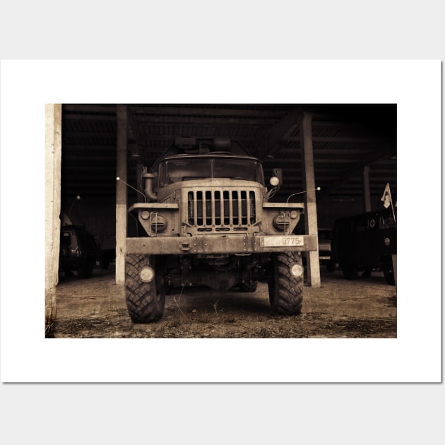 ural military truck, russian truck Wall Art by hottehue